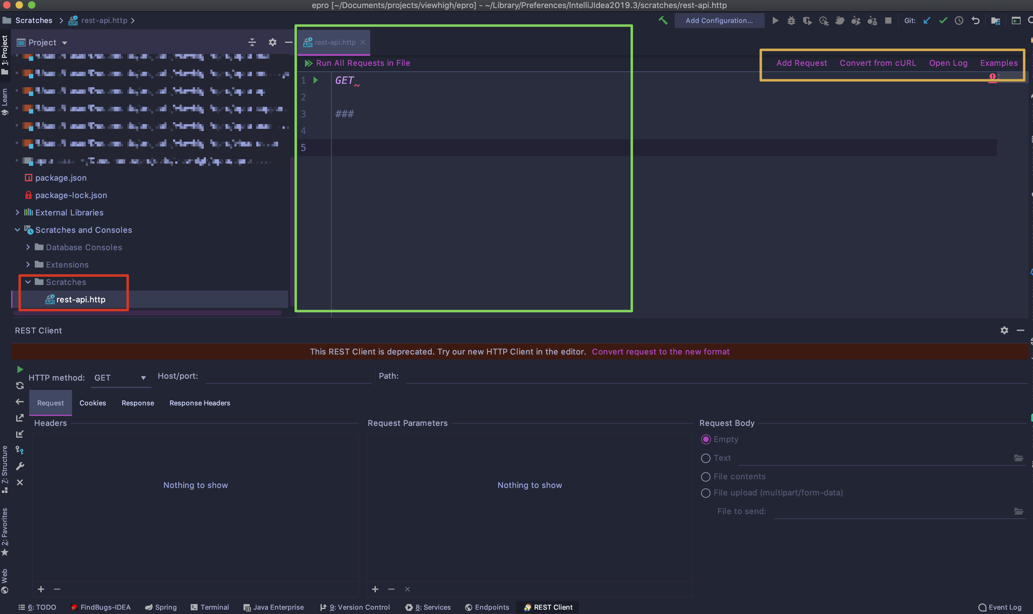 intellij http client