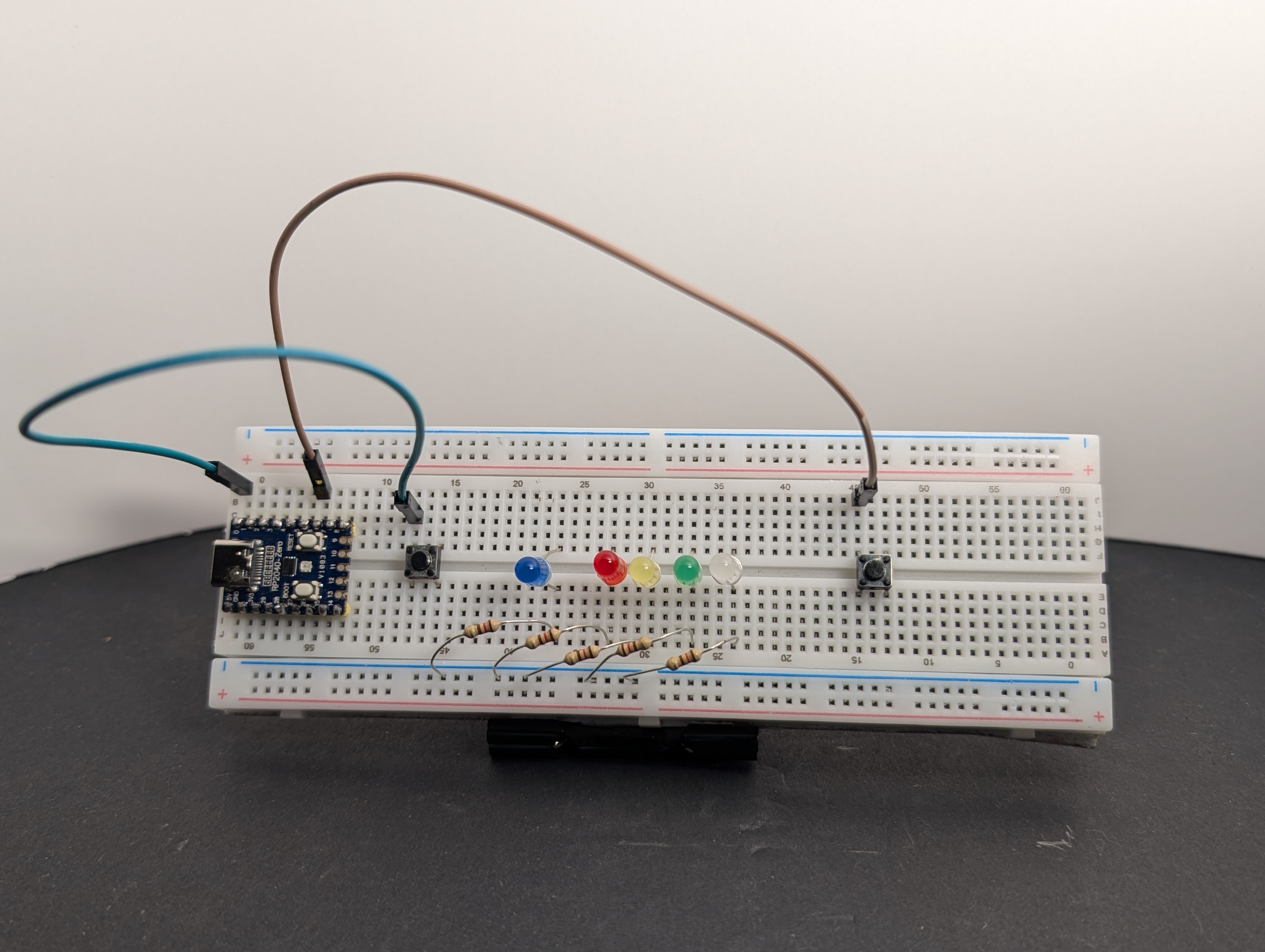Attach both buttons to GPIO pins.