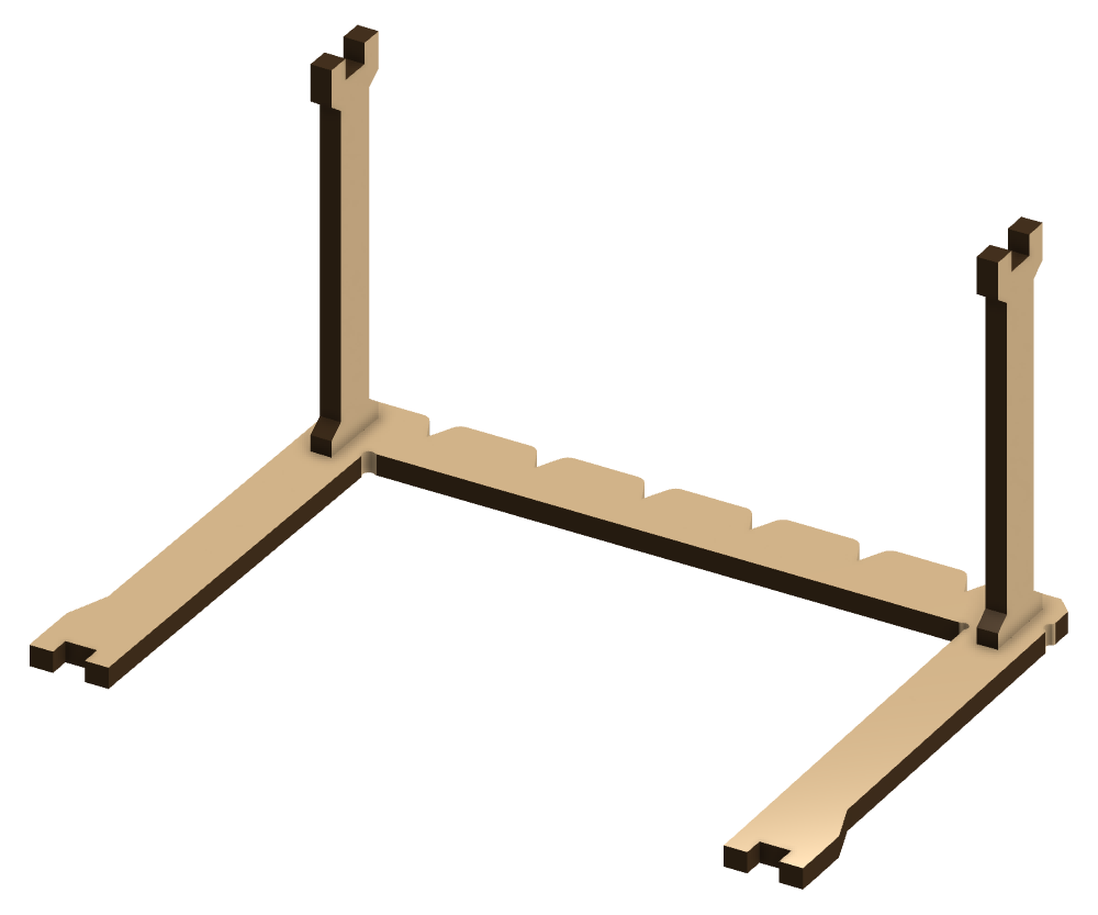 Connect the two cradle supports to one arch.