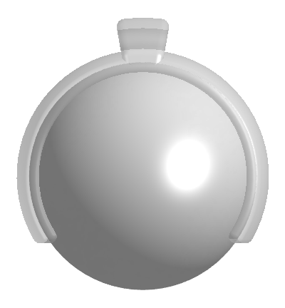 Clip a ball bearing into a bearing clamp.