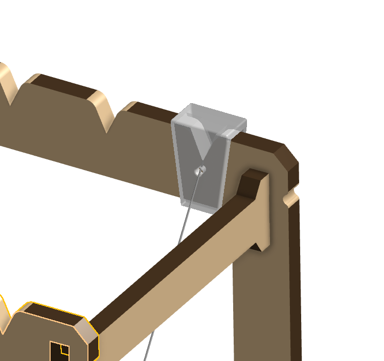 Secure the second end of the fishing line with another clamp.