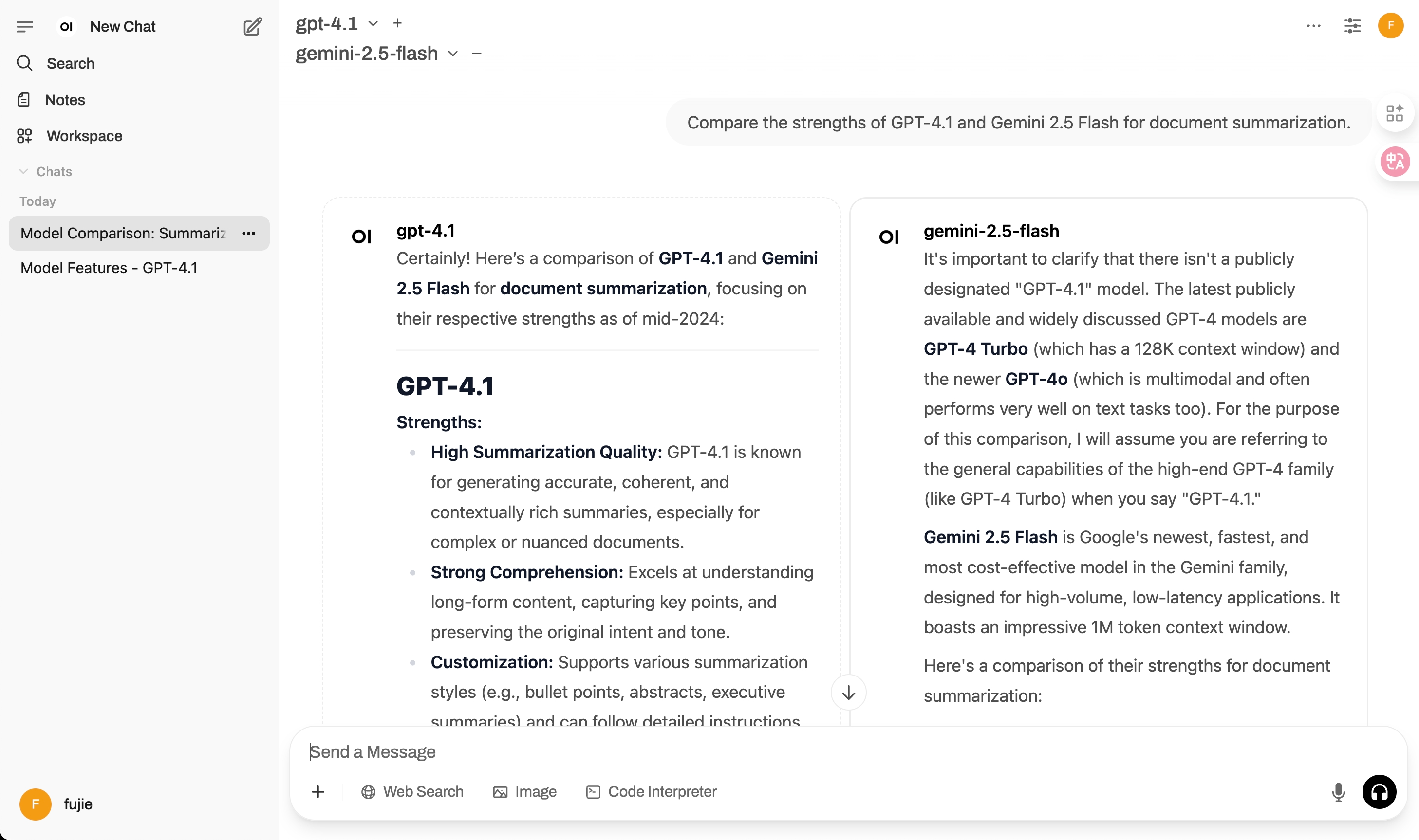 Parallel Model Comparison Example
