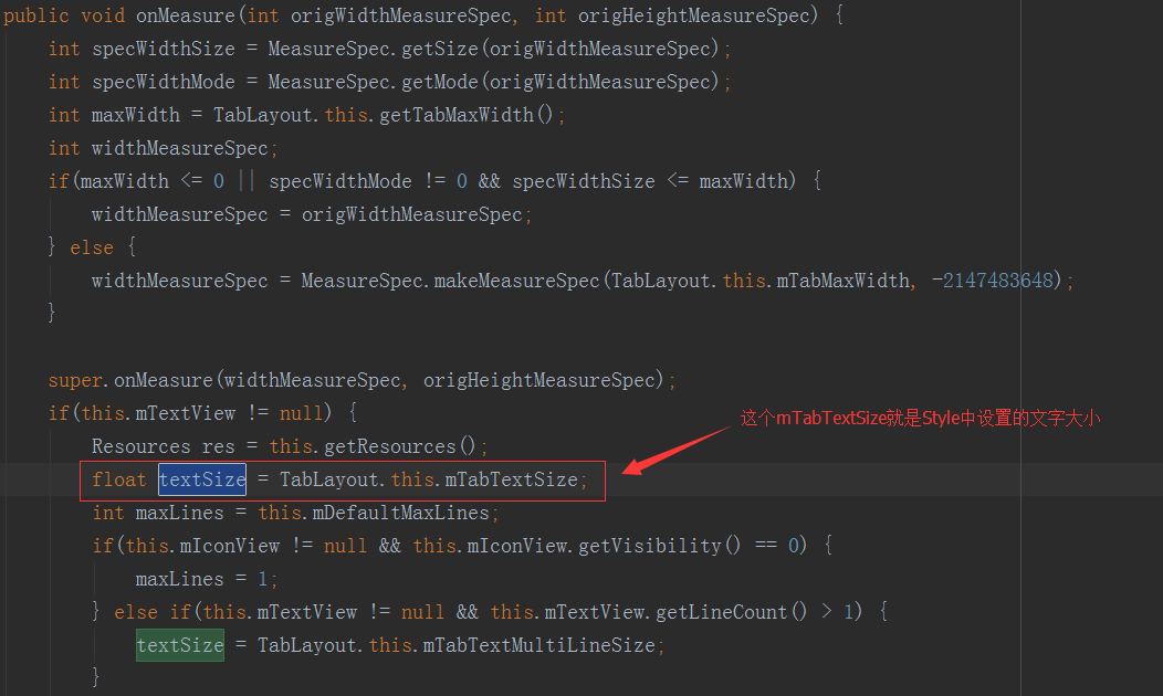 TabLayout源码中对Tab文字大小做了限制