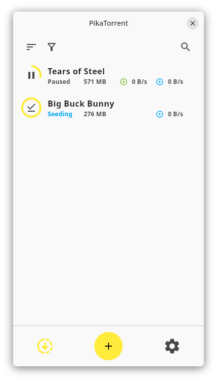 Screenshot 1 of PikaTorrent