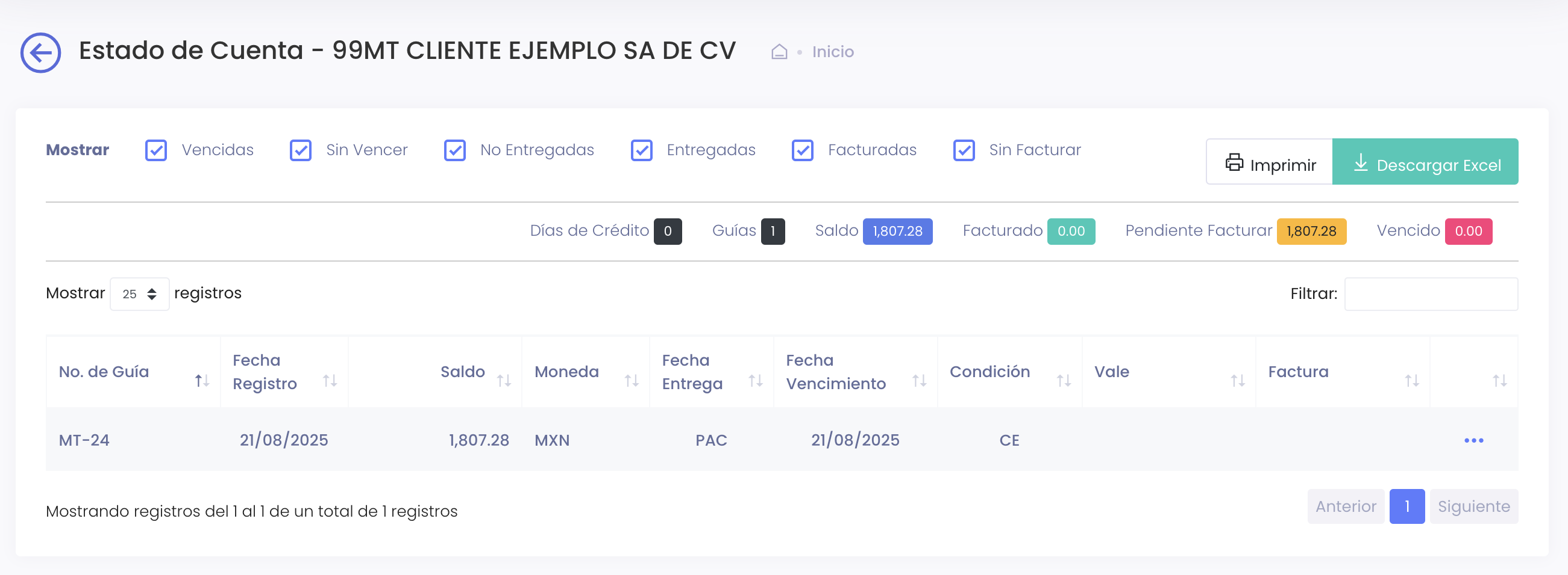 Descarga del estado de cuenta
