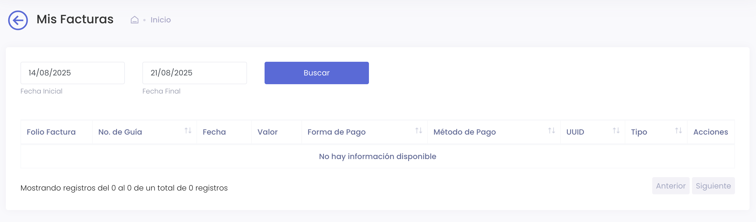 Descarga de factura desde Mis Facturas