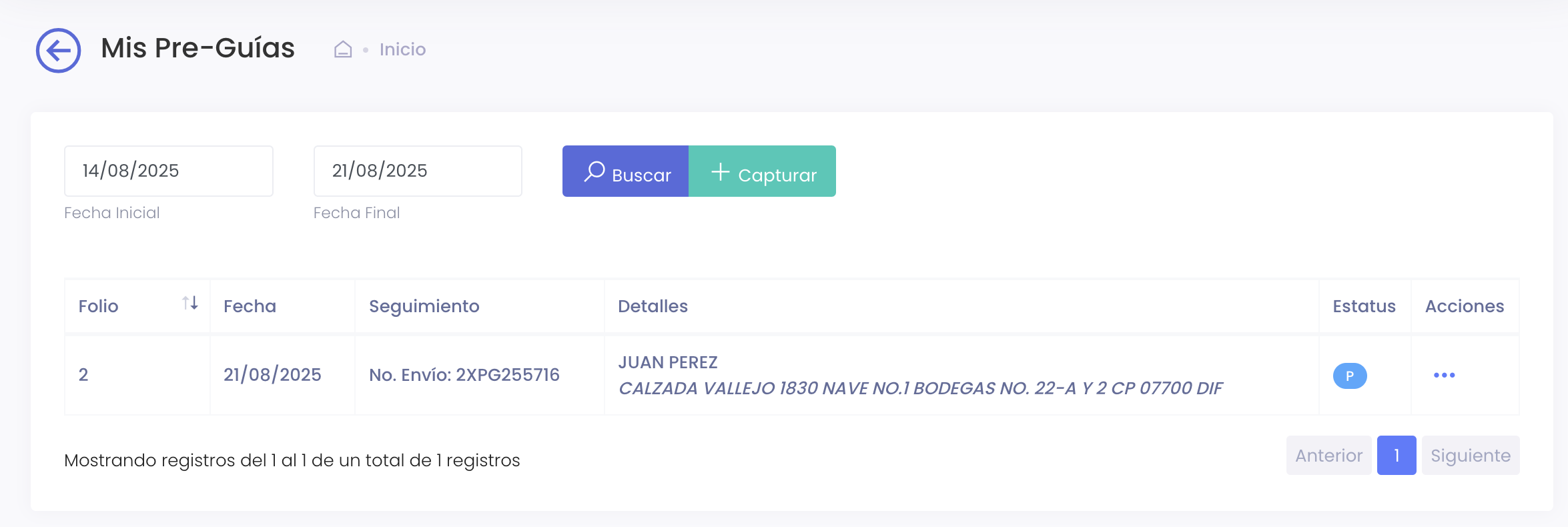 Seguimiento de Pre-Guías