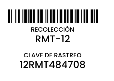 Ejemplo de folio con clave de rastreo