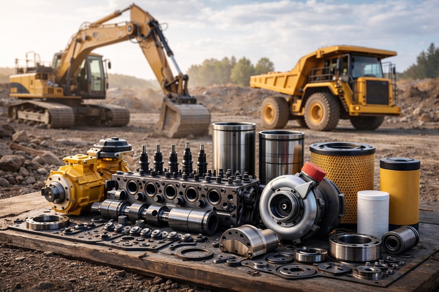 Wholesale heavy equipment parts for construction and mining machinery.