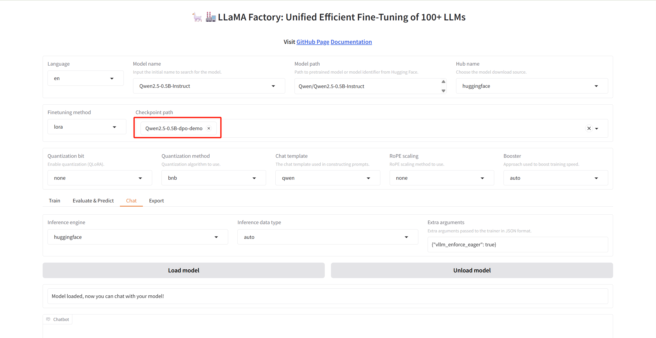 加载 DPO 训练后的 Adapter
