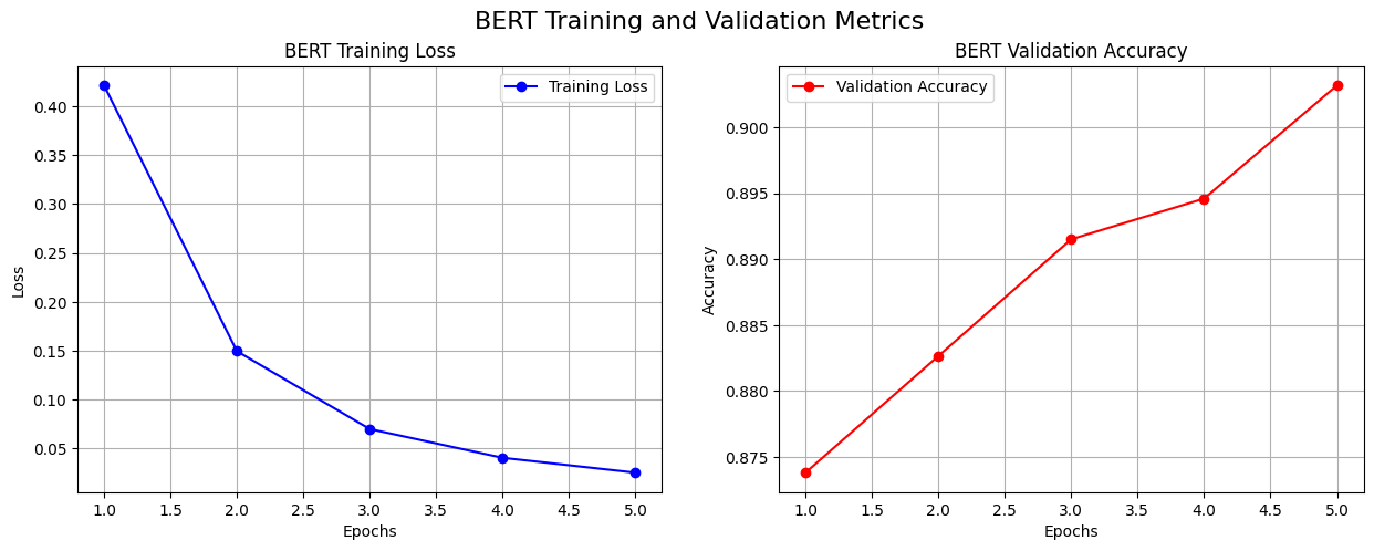 BERT 模型训练过程指标