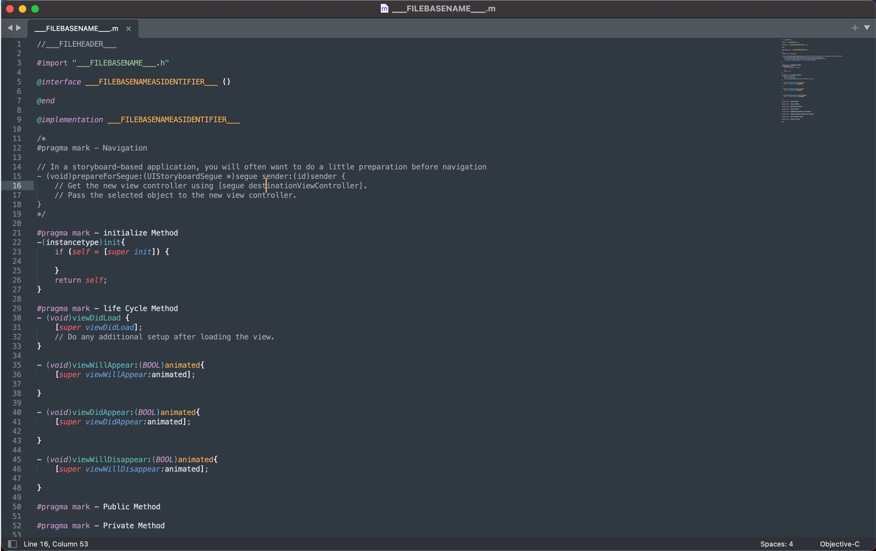Clang format xcode file template code snippet ios irick s home