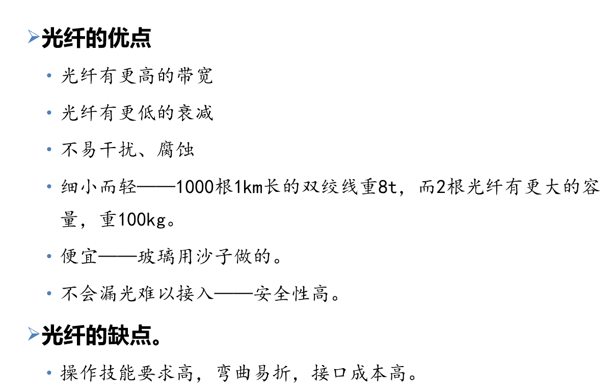 光纤的优缺点
