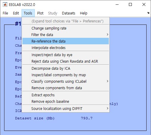 Re-reference data