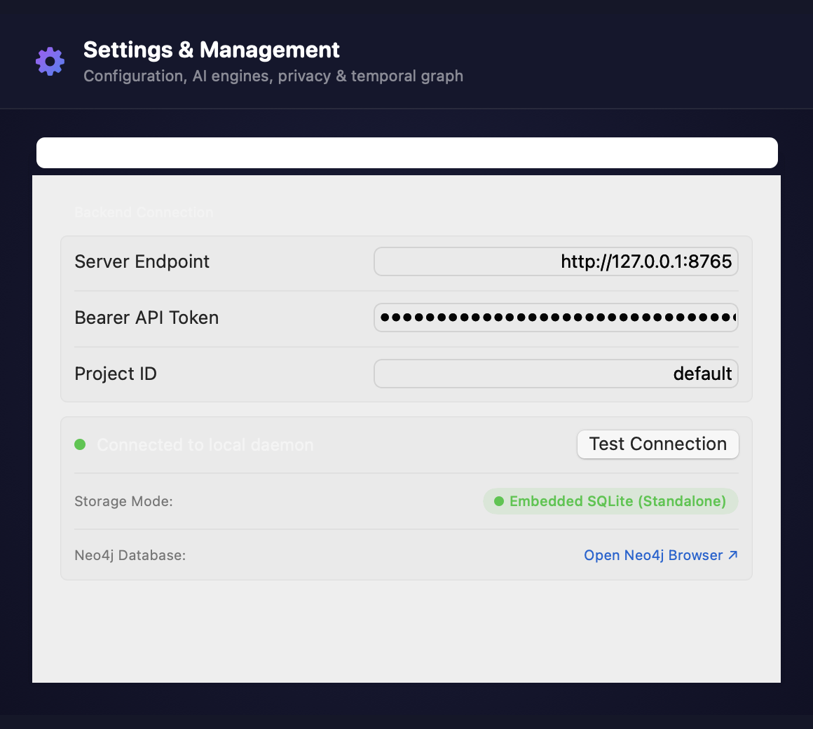 Unified Settings & Storage Mode