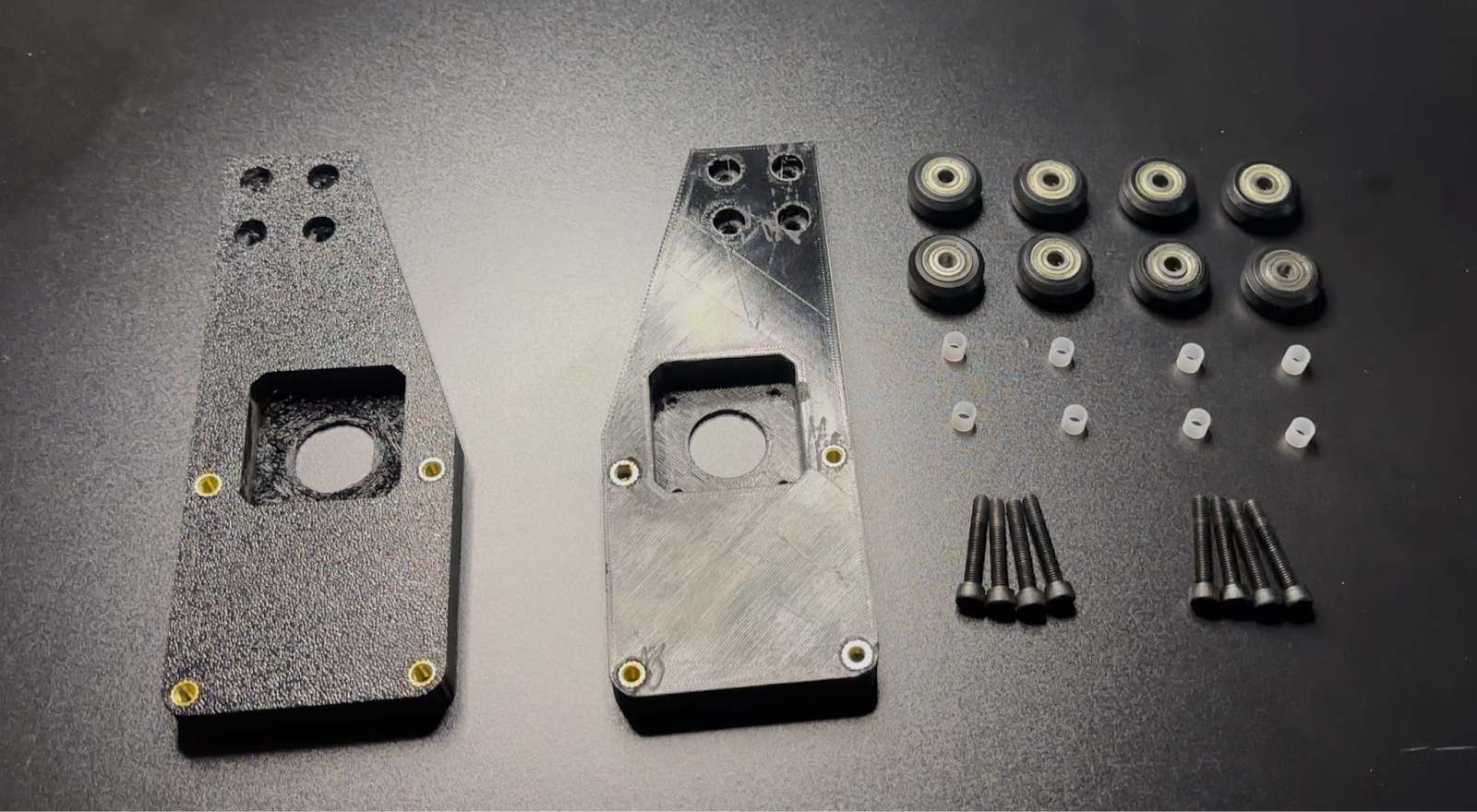 Lower wheel installation on gantry plate