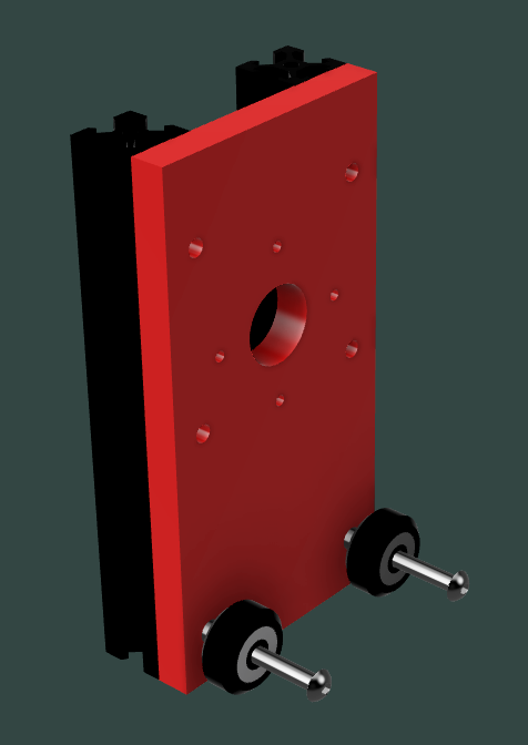 Z-gantry extrusion mounting with T-nuts