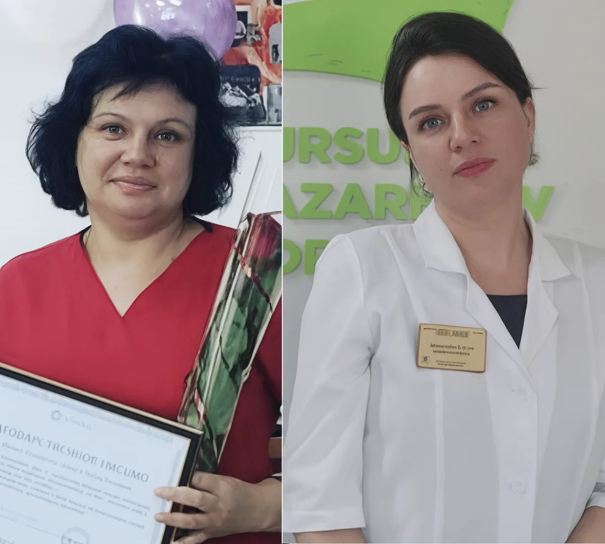 До и после: Ольга Павлова, Талдыкорган