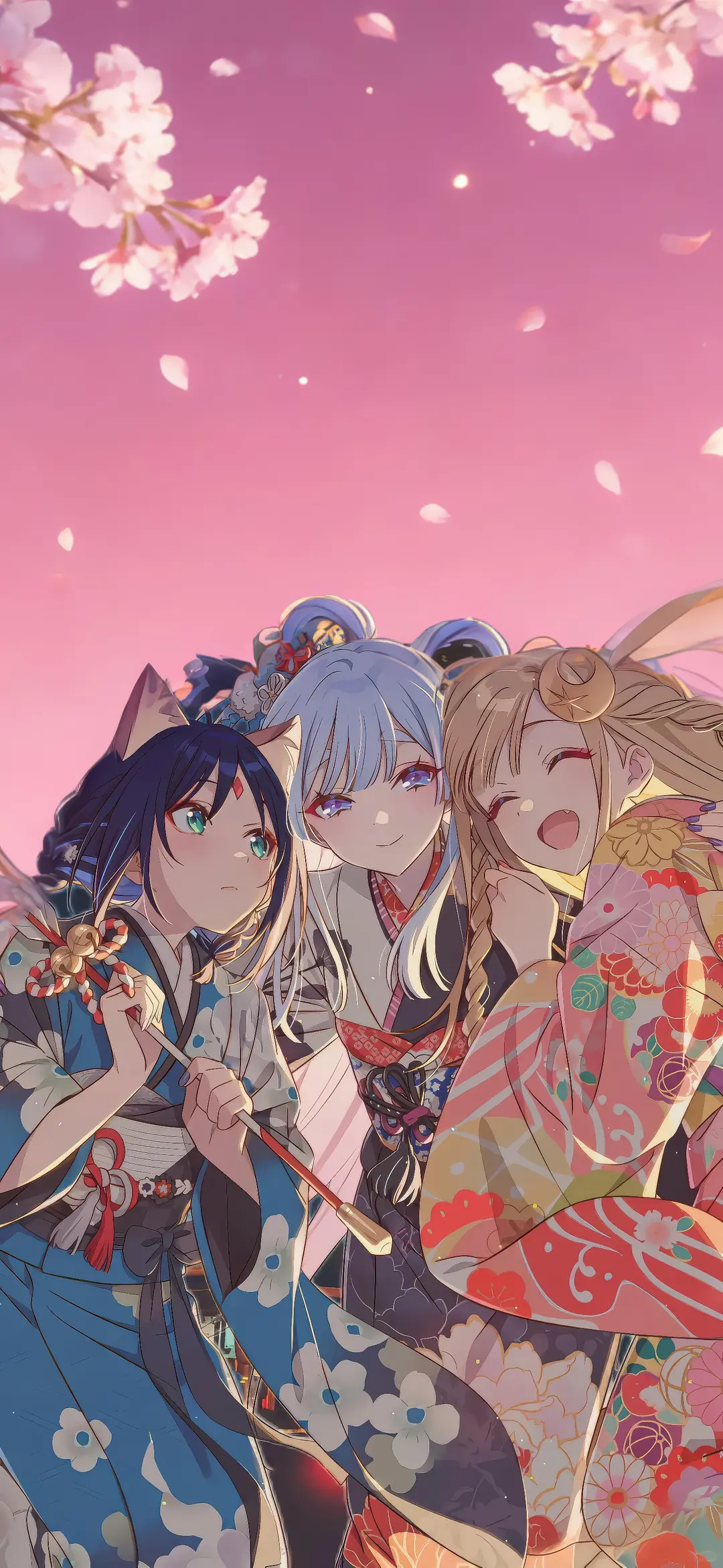 樱花下的国风少女 - 插画 / 国风 - 国风 插画 樱花 高清壁纸