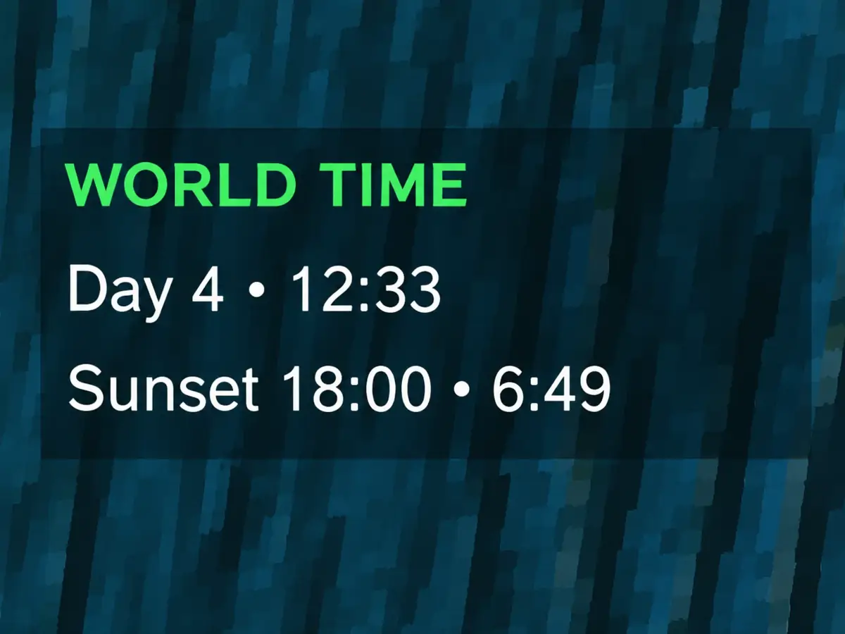World Time widget