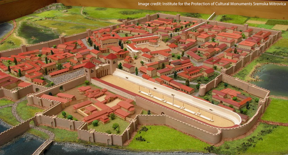 Sirmium, model of the Roman city