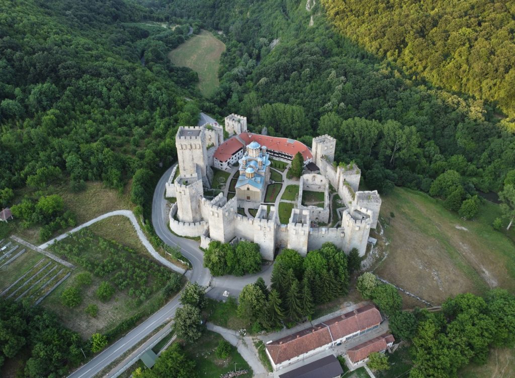 Resava monastery, aerial view
