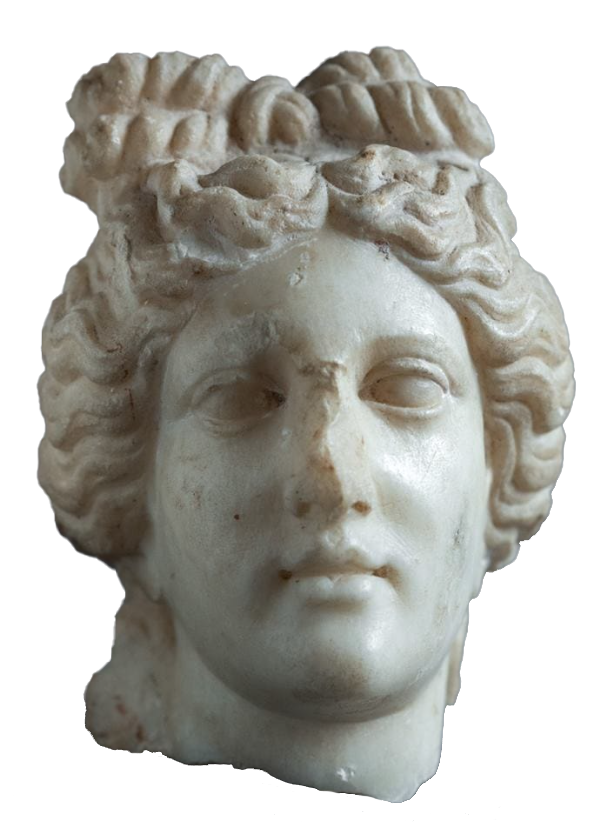 Roman marble sculpture, head of Venus, Sirmium, 1st century