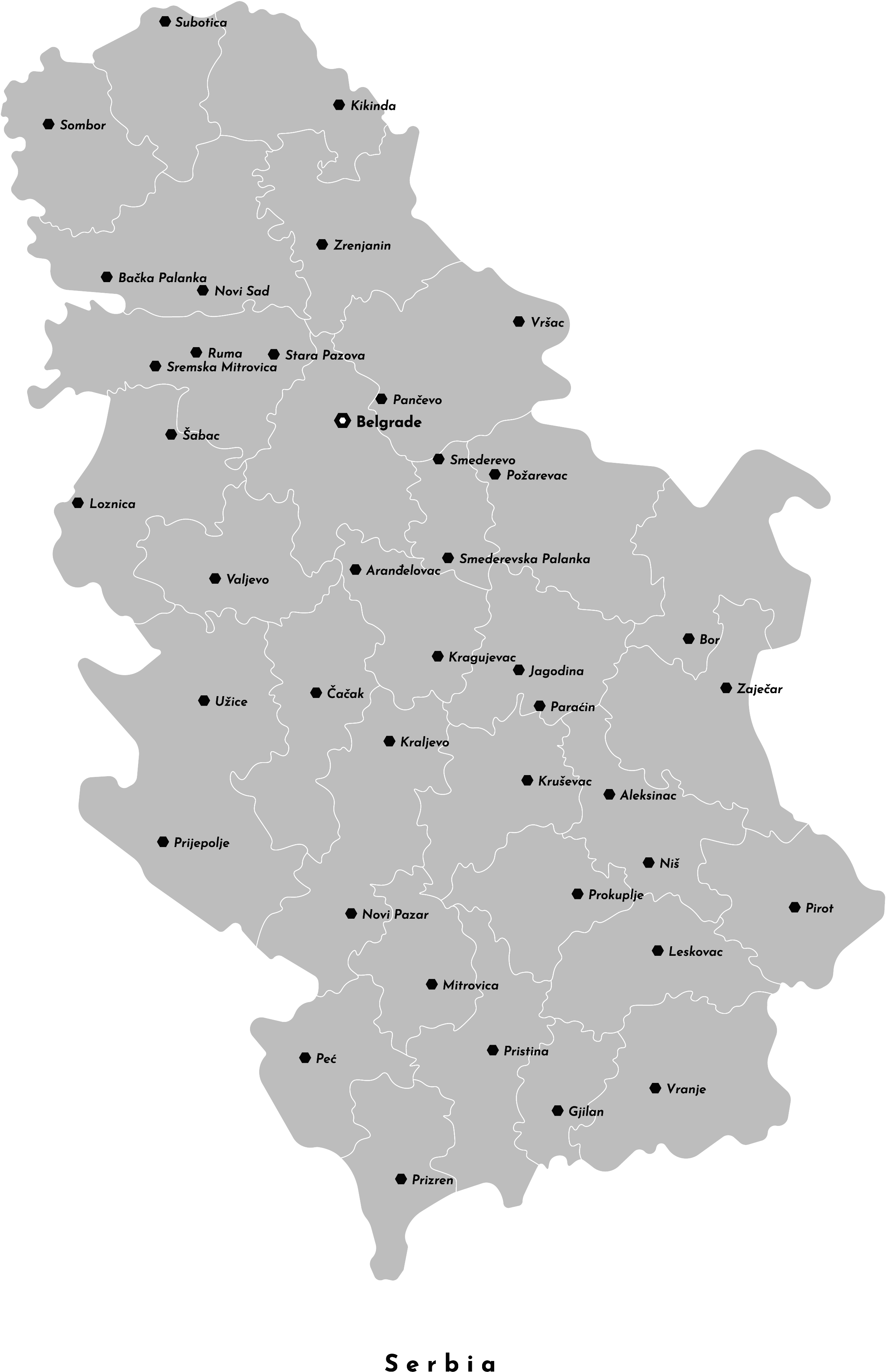 Serbia map