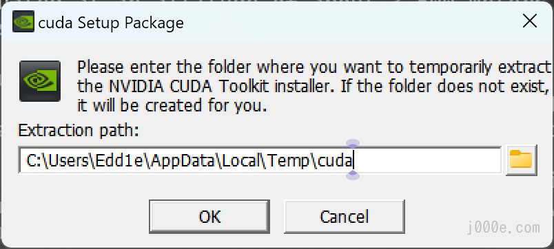 Run the CUDA setup package.