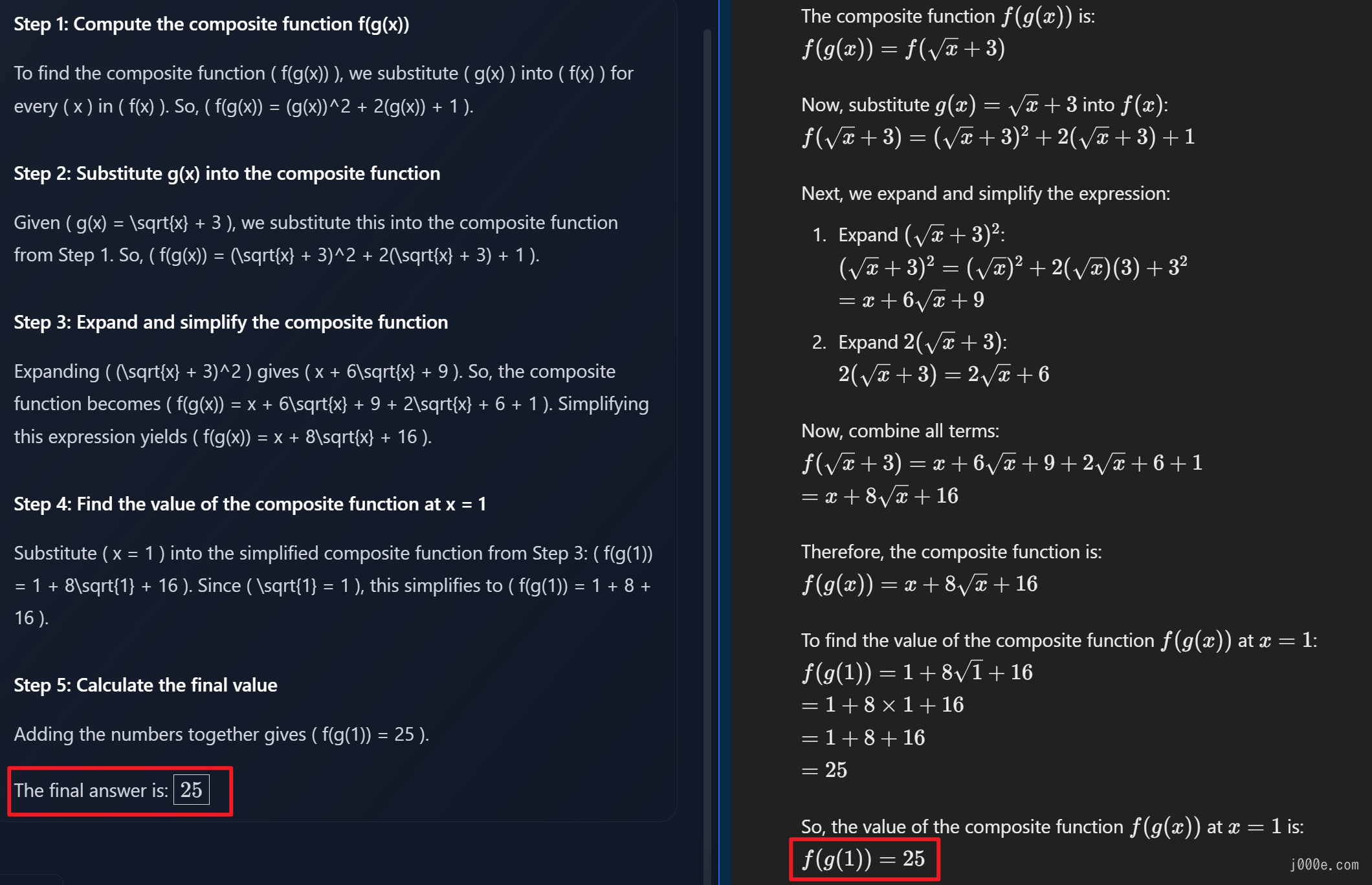 On the left is Llama 3.1's response, and on the right is GPT-4o's response.