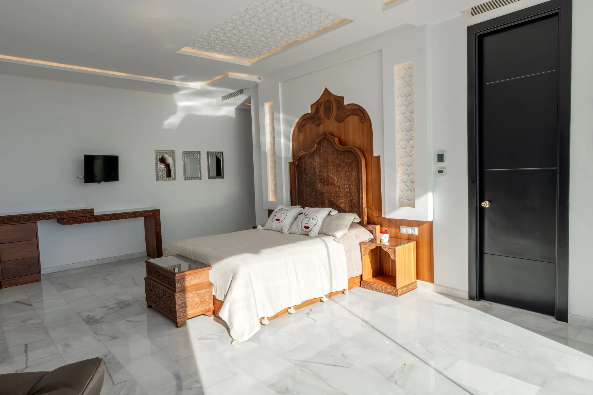 Piscine à débordement villa de luxe