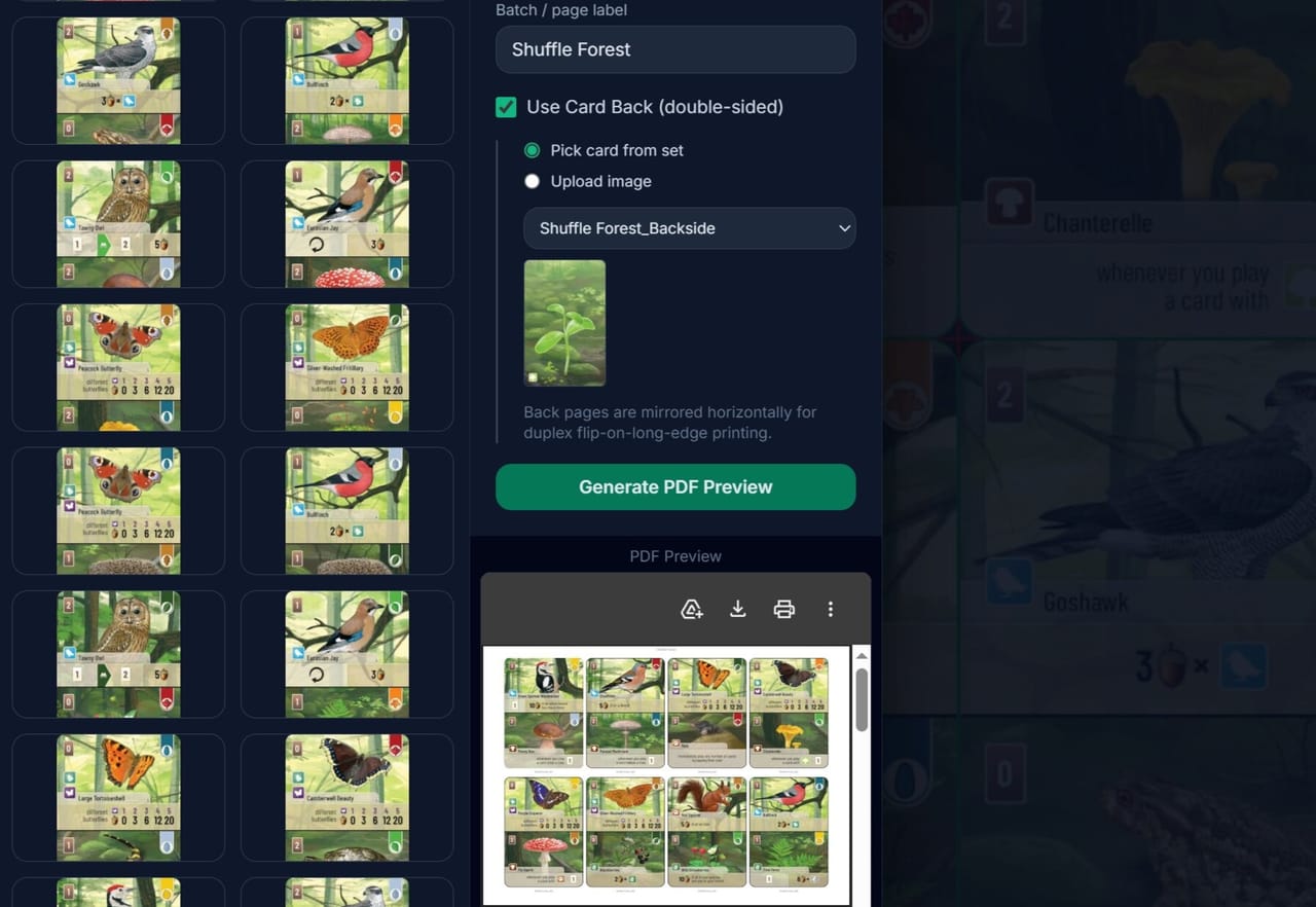 Card Sheet Generator