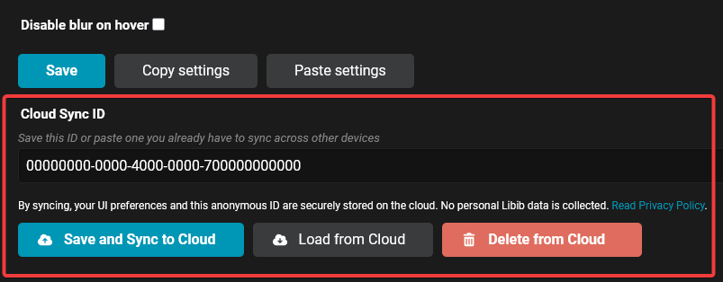 Cloud sync