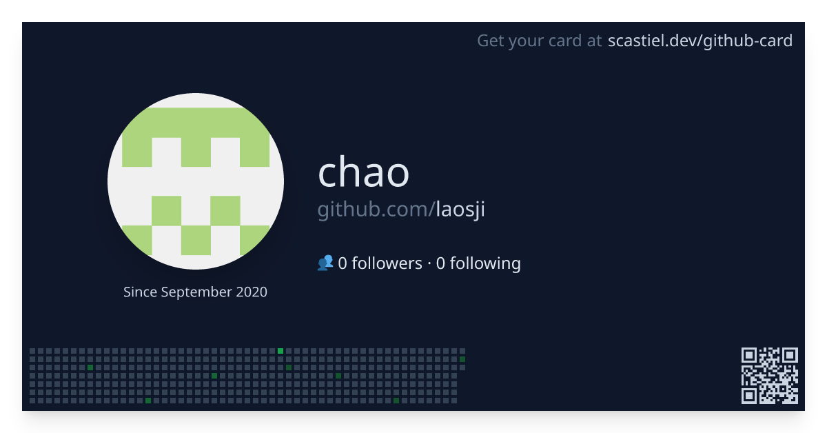 Featured image of post Github Card这个网站可以生成你的GitHub名片