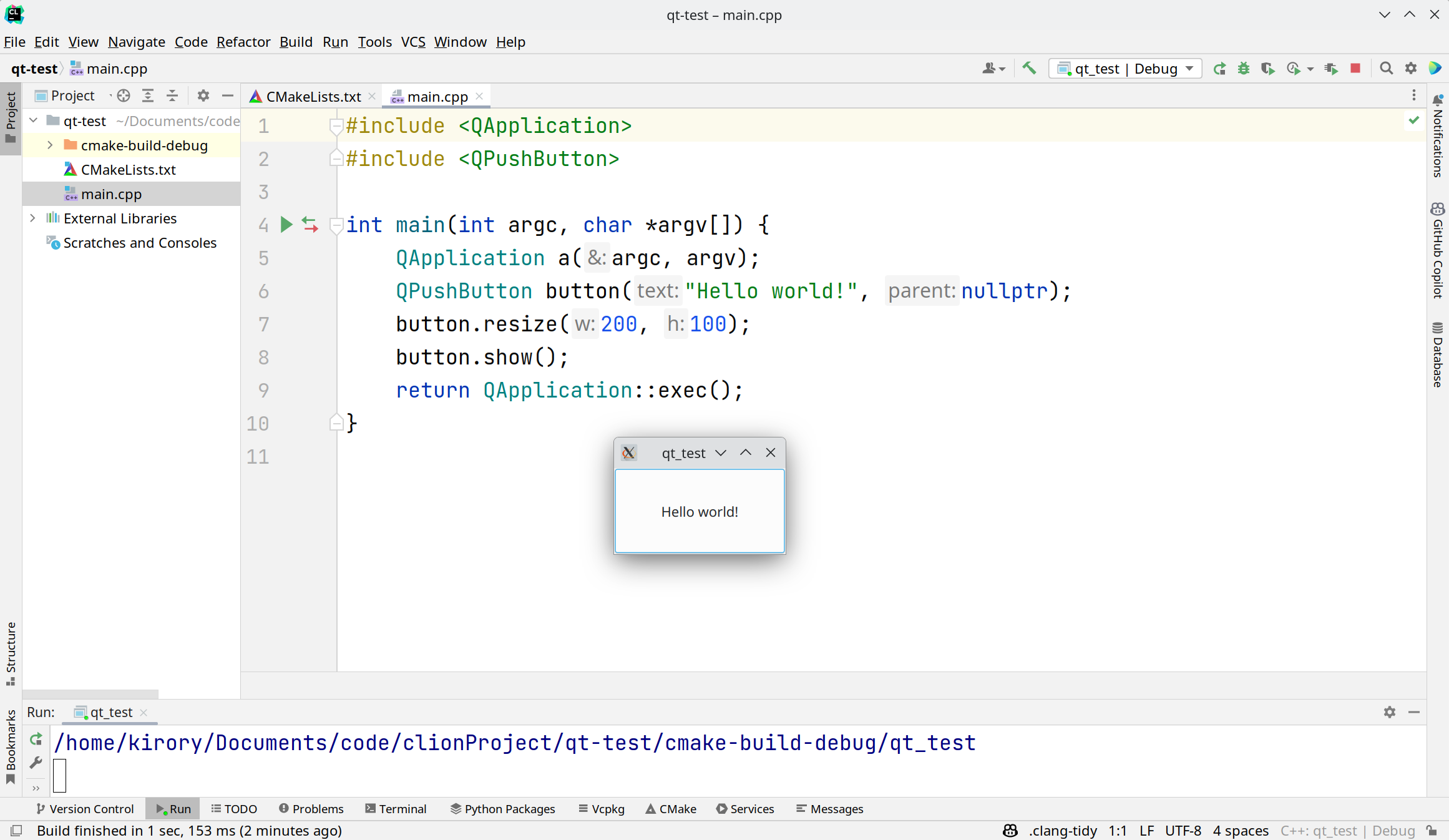 sample is succussfully running