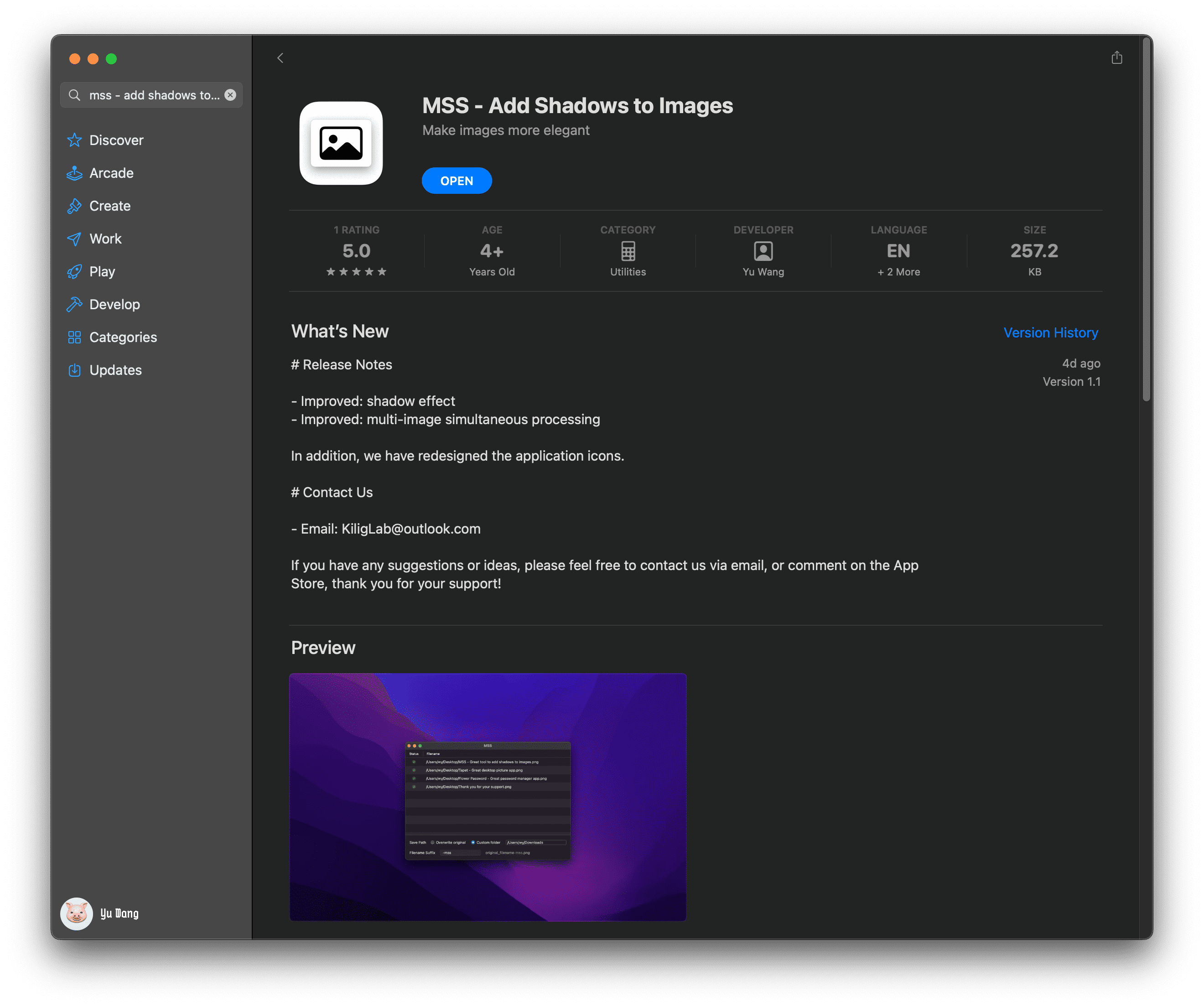 MSS in App Store