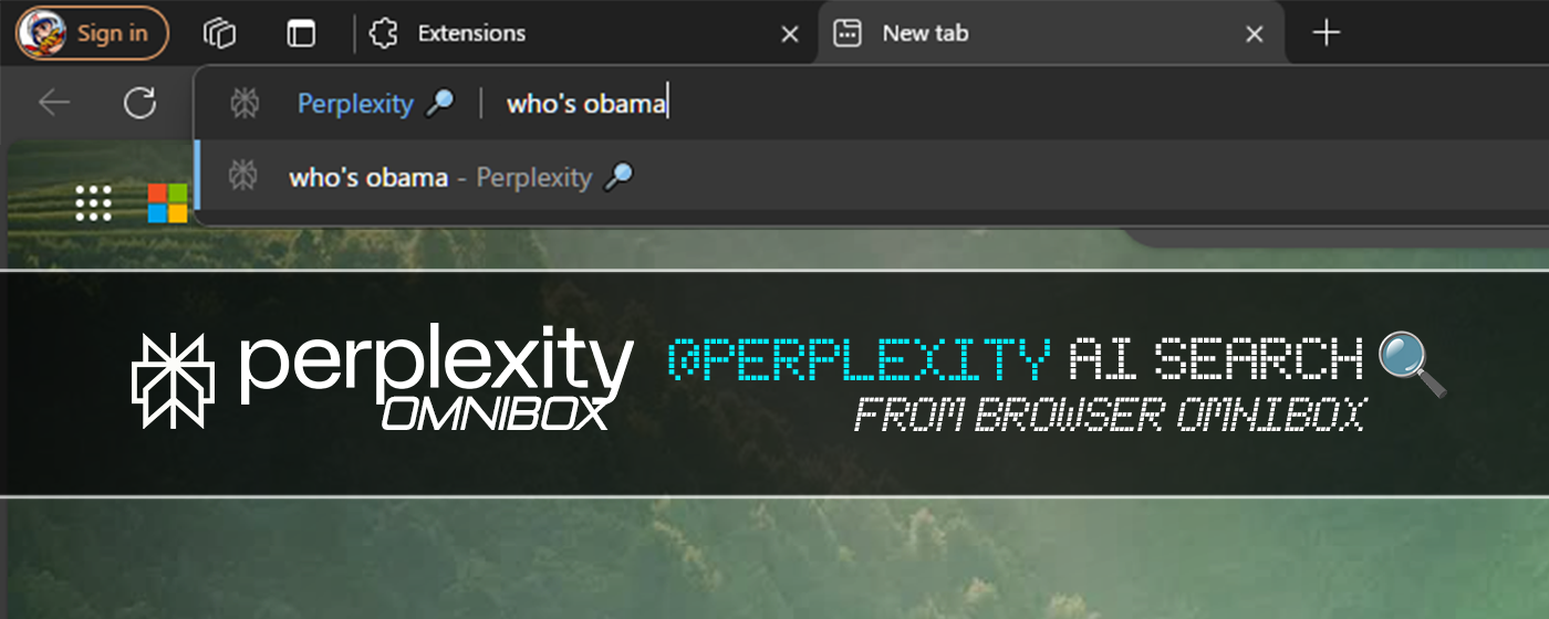 Perplexity Omnibox Hero Banner