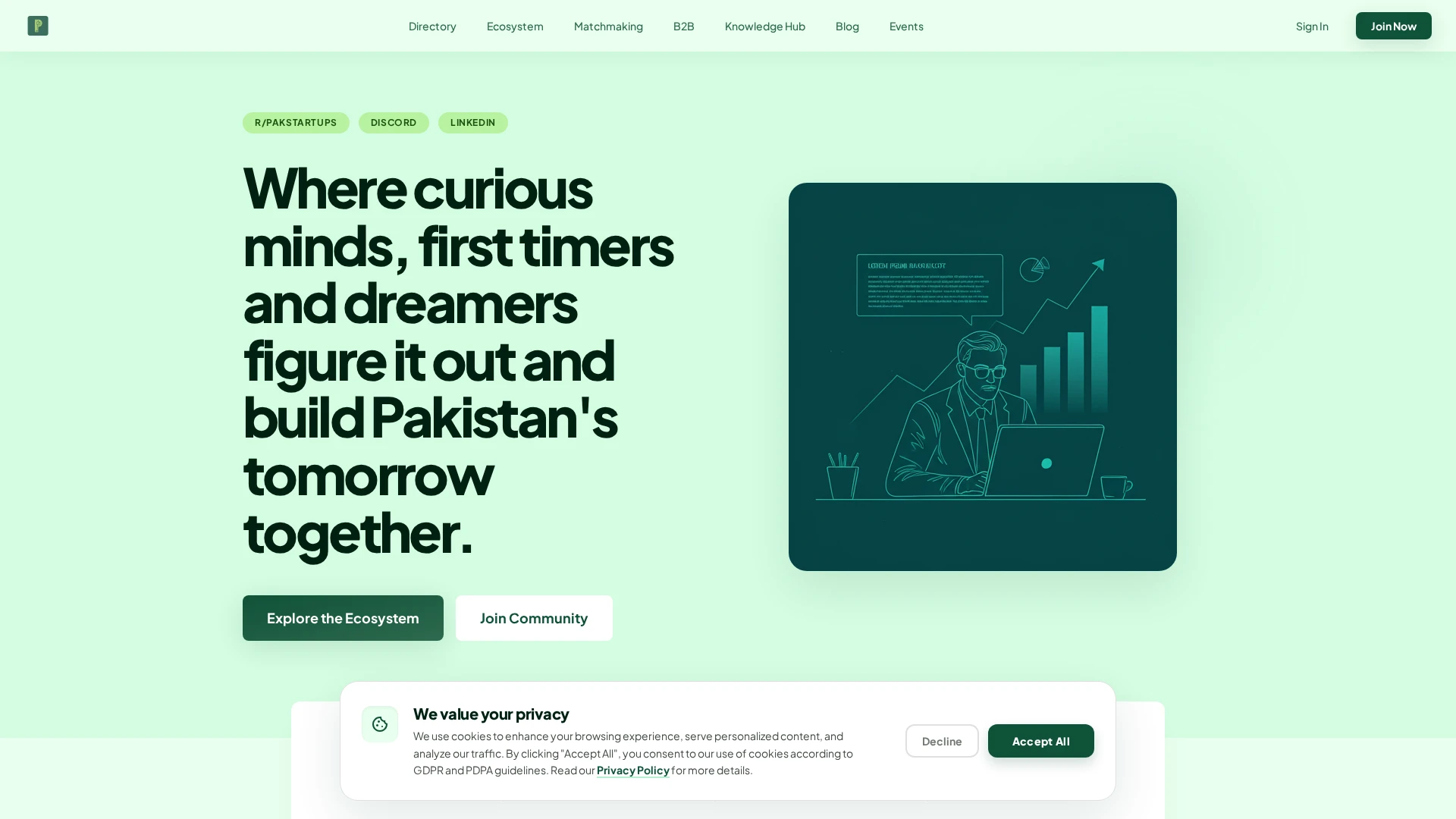 PakStartups directory interface