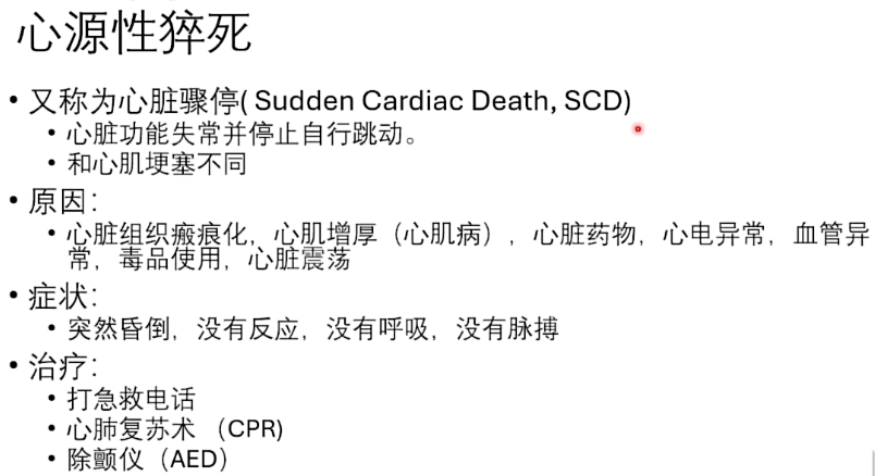 心源性猝死、症状、原因、治疗