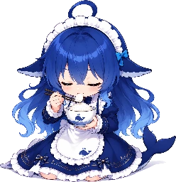 吃饭补充能量的鲸鱼娘
