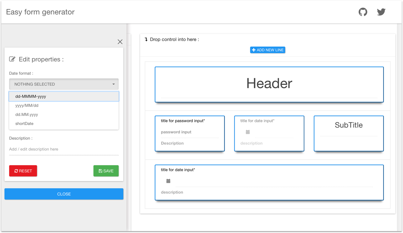 Easy generation. Генератор форм. CSS form Generator. Easy form. Vue form Generator.