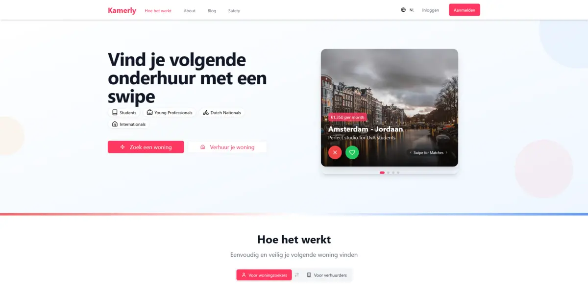 Kamerly — Room Rental Platform