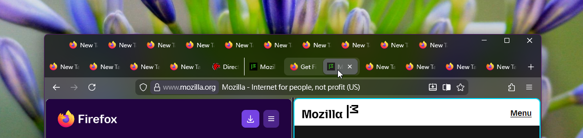 Drag & drop to create tab group