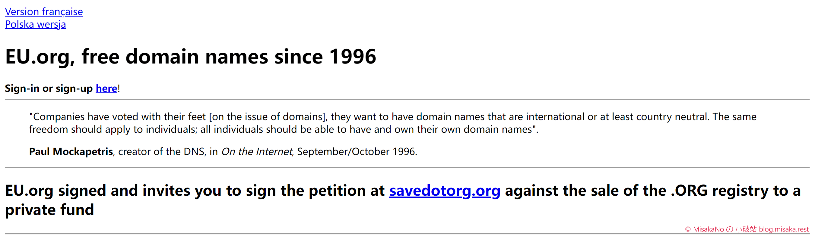 将 eu.org 域名过户至其他账号