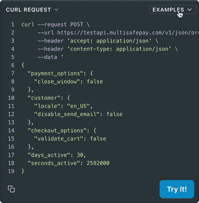 MultiSafepay Sandbox Test Process GIF