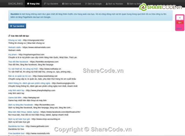 Hình ảnh [2]- Tổng hợp mã nguồn source code miễn phí , share code miễn phí SOURCECODE tự động trao đổi backlink chuyên nghiệp có quản trị giao diện responsive- Tổng hợp mã nguồn source code miễn phí , share code miễn phí Blogsharecode.com