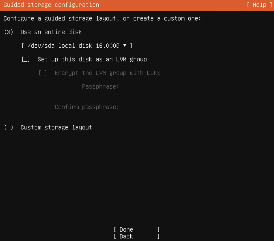 Storage Configuration