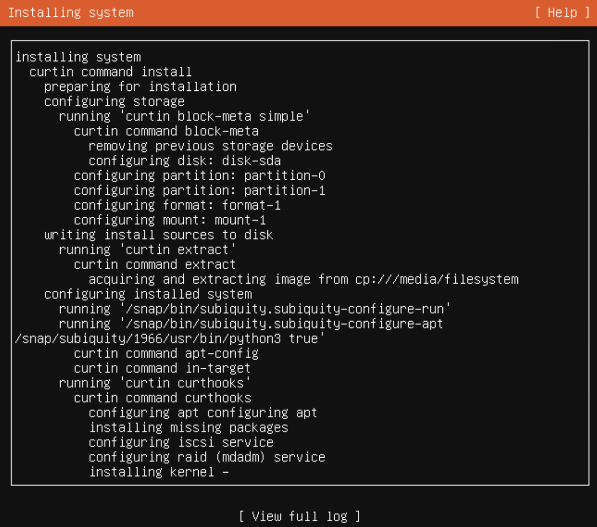 Installation Progress