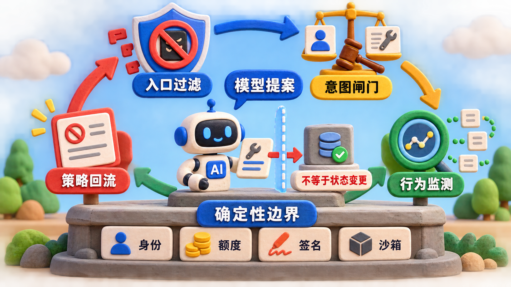 核心信息图：模型提案需要经过运行时治理
