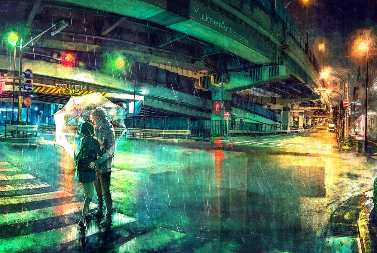 空街听雨